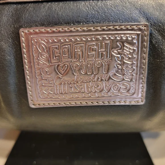 Coach Black Leather Poppy Shoulder Bag - Picture 3 of 7